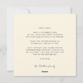 レトロミニマリストメリークリスマスレッドスクエア シーズンカード (裏面)