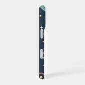 レトロミニマリストリング惑星 iPhone 16ケース (右側面)