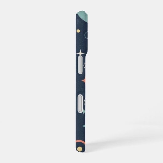 レトロミニマリストリング惑星 iPhone 16ケース (右側面)