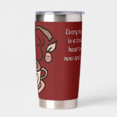 レトロミニマリスト私のコーヒー、私の愛 | おもしろい 保温保冷タンブラー (左面)