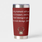 レトロミニマリスト私のコーヒー、私の愛 | おもしろい 保温保冷タンブラー (背面)