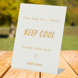 レトロミニマリスト第1ファン結婚のサイン 台座サイン