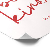 レトロミニマリスト「心に優しくせよ」ポジティブ ポスター (角)