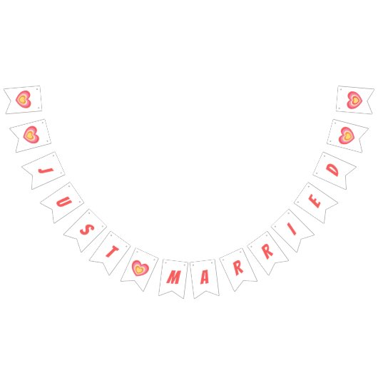 レトロミニマルたった今結婚しましたニューリュウズ バンティングフラッグ (全)