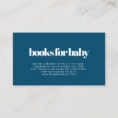 レトロミニマルな赤ちゃんシャワーブックリクエストカード エンクロージャーカード (正面)