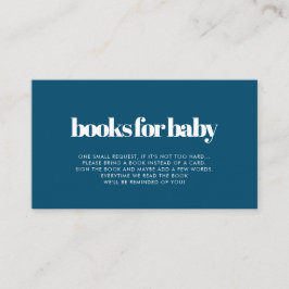 レトロミニマルな赤ちゃんシャワーブックリクエストカード エンクロージャーカード
