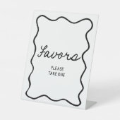 レトロミニマルの好意ブライダルシャワー標識 台座サイン (正面)