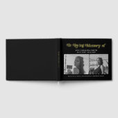 レトロミニマルの葬儀の写真を愛の記憶に ゲストブック (全面)