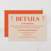 レトロミニマルカスタムス詳細カード 招待状 (正面/裏面)