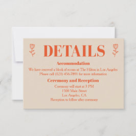 レトロミニマルカスタムス詳細カード 招待状