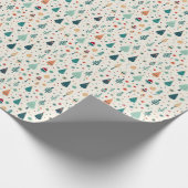 レトロミニマルクリスマスツリーパターン ラッピングペーパー (角)