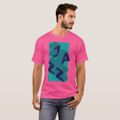 レトロミニマルジャズミュージック90Sティー Tシャツ (正面フル)