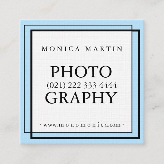 レトロミニマルスタイル スクエア名刺 (正面)