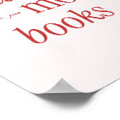 レトロミニマルタイポグラフィブックラバー ポスター (角)