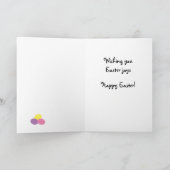 レトロミニマルハッピーイースターピンク子猫 シーズンカード (内部)