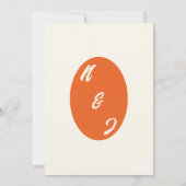 レトロミニマルブッファンキークはっきりしたモダンズ セーブザデート (裏面)