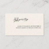 レトロミニマルブラック古結婚金の登録簿 エンクロージャーカード (正面)