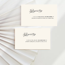 レトロミニマルブラック古結婚金の登録簿 エンクロージャーカード