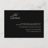 レトロミニマルブラック古結婚金詳細カード エンクロージャーカード (正面)