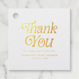 レトロミニマルベイビーシャワーありがとう フェイバータグ