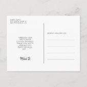 レトロミニマル写真卒業 ポストカード (裏面)