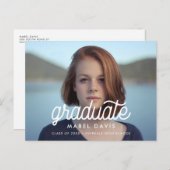 レトロミニマル写真卒業 ポストカード (正面/裏面)