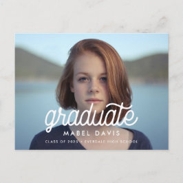 レトロミニマル写真卒業 ポストカード