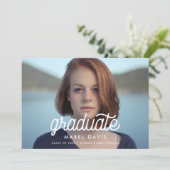 レトロミニマル写真卒業 案内状 (スタンド正面)