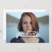 レトロミニマル写真卒業 案内状 (正面/裏面)