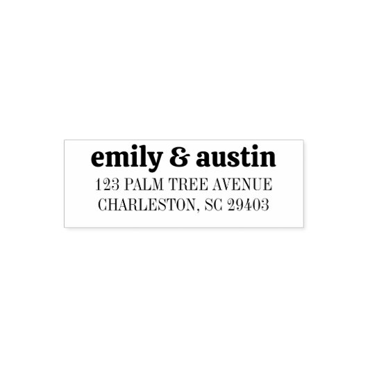 レトロミニマル差出人住所スタンプ セルフインキングスタンプ (デザイン)