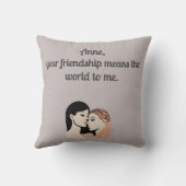 レトロミニマル無口社債顔 クッション (裏面)