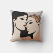 レトロミニマル無口社債顔 クッション (正面)