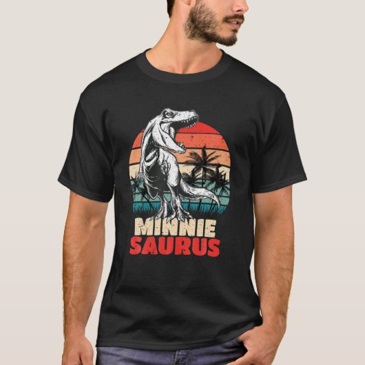 レトロミニーおもしろいザウルスレックス Tシャツ (正面)