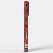 レトロミュージカル飛んでいるキラフェレッドアンブレラ Case-Mate iPhoneケース (裏面 / 右)