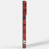 レトロミュージカル飛んでいるキラフェレッドアンブレラ Case-Mate iPhoneケース (裏面 / 右)