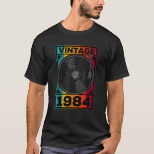 レトロミュージックアルバムラバービニールレコードヴィンテージ1984 Tシャツ