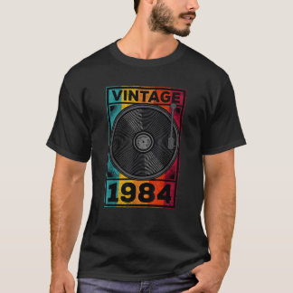 レトロミュージックアルバムラバービニールレコードヴィンテージ1984 Tシャツ