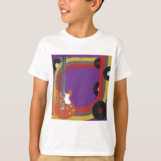 レトロミュージックオブジェクトTシャツ Tシャツ (正面)