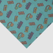 レトロミュージックオーディオアイコンパターン 薄葉紙 (詳細)