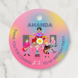 レトロミュージックガールズバンド誕生日パーティー フェイバータグ