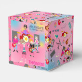 レトロミュージックガールズバンド誕生日パーティー フェイバーボックス (裏面サイド)