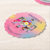 レトロミュージックガールズバンド誕生日パーティー ペーパーコースター (アングル)