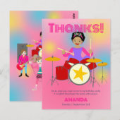 レトロミュージックガールズバンド誕生日パーティー ポストカード (正面/裏面)