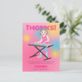 レトロミュージックガールズバンド誕生日パーティー ポストカード (スタンド正面)