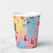 レトロミュージックガールズバンド誕生日パーティー 紙コップ (右)