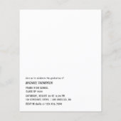 レトロミュージックネオンシンボルや象徴卒業パーティー招待状 チラシ (裏面)