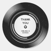 レトロミュージックビニシンプルルレコード結婚ズ・サンキュー ラウンドシール (正面)
