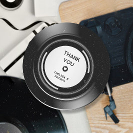 レトロミュージックビニシンプルルレコード結婚ズ・サンキュー ラウンドシール