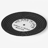 レトロミュージックビニユニークー結婚レコード ペーパープレート (アングル)