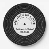 レトロミュージックビニユニークー結婚レコード ペーパープレート (正面)